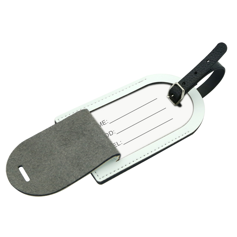 Etichetă de bagaje din piele PU prin sublimare - imprimabilă dublă